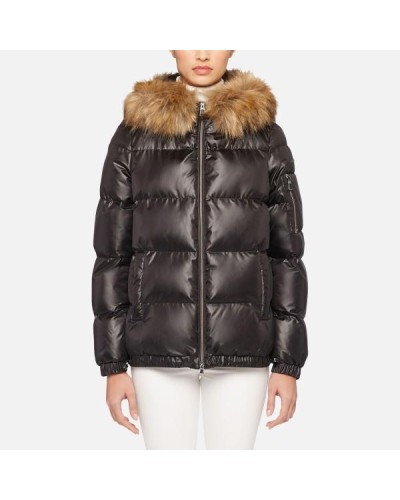 CHAQUETA CAPUCHA W BACKSIE BOMBER SATIN BRIGHT BLACK