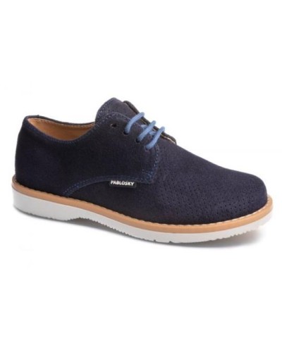 ZAPATO PIEL SERRAJE EGEO RUSTIK AZUL MARINO