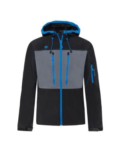 CHAQUETA KONKA SOFTSHELL BLACK / DARK GREY / BLUE