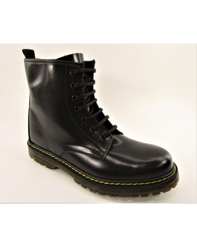 BOTIN CASUAL ANTICK NEGRO CORDON/CREMALLERA