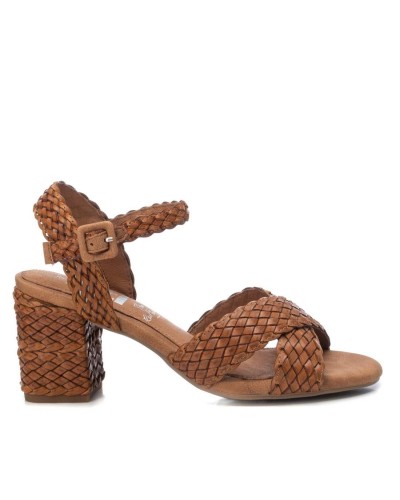 SANDALIA TACON COMBINADA CAMEL