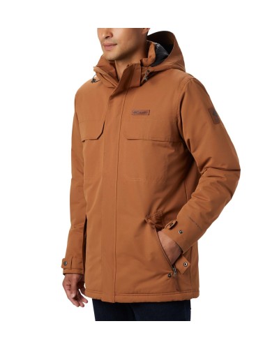 CHAQUETON RUGGED PATH 100% POLYESTER 160G Omni-HEAT THERMAL REFLECTIVE INSULATION Omni-TECH WATERPROOF BREATHABLE CAMEL BROWN