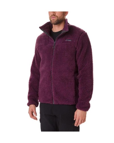 FORRO POLAR WINTER PASS FLEECE FULL ZIP 100% POLYESTER SHERPA BLACK CHERRY/SHARK