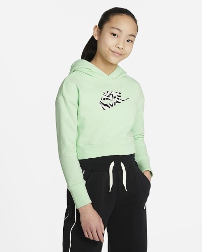 SUDADERA CAPUCHA G NSW CROP HOODIE FILL GIRLS VERDE