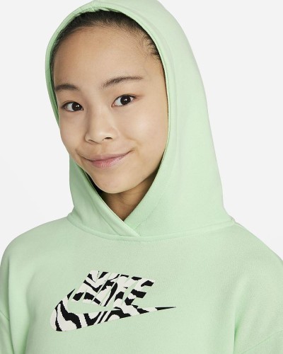 SUDADERA CAPUCHA G NSW CROP HOODIE FILL GIRLS VERDE