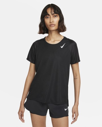 CAMISETA MANGA CORTA NIKE DRI-FIT RACE WOMENS SHORT-SLEEVE NEGRO