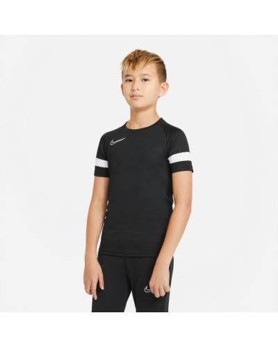 CAMISETA MANGA CORTA Nike Dri-fit Academy Big Kids Shor AA NEGRO/BLANCO 100% POLIÉSTER TECNOLOGÍA DRI-FIT PARA MANTERNER LA TRAN