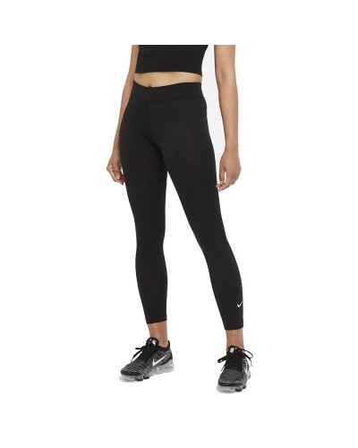 LEGGING NIKE SPORTSWEAR ESSENTIAL WOMENS NEGRO 61% ALGODÓN 33% POLIÉSTER 6% SPANDEX AJUSTE CEÑIDO QUE SE ADAPTA AL CUERPO