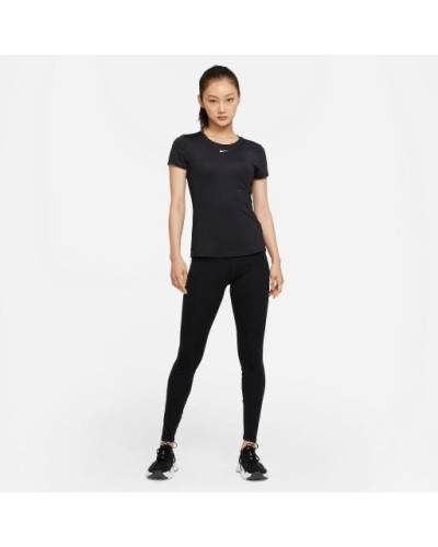 CAMISETA MANGA CORTA Nike Dri-FIT One Womens Slim Fit S FA21 NEGRO/BLANCO