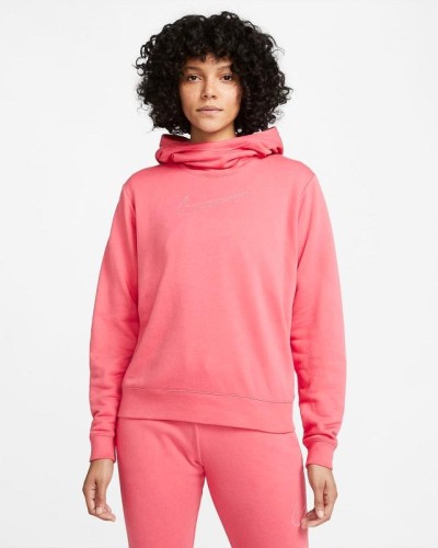 SUDADERA CAPUCHA W NSW FLC GX FNL HOODIE FTRA HO21 ROSA/BLANCO