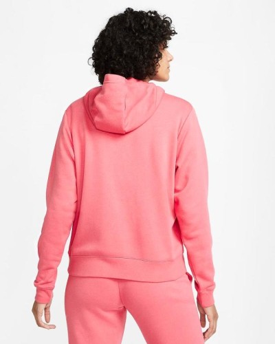 SUDADERA CAPUCHA W NSW FLC GX FNL HOODIE FTRA HO21 ROSA/BLANCO