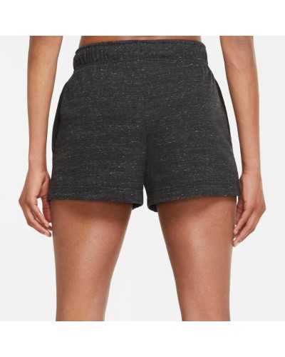 PANTALON CORTO Nike Sportswear Gym Vintage Women´s NEGRO/BLANCO CUERPO 50% ALGODÓN 50% POLIÉSTER BOLSILLOS 100% ALGODÓN DOBLADIL