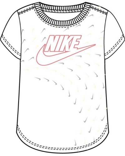 CAMISETA MANGA CORTA Nike Futura Swoosh Glide 100% algodón BLANCA