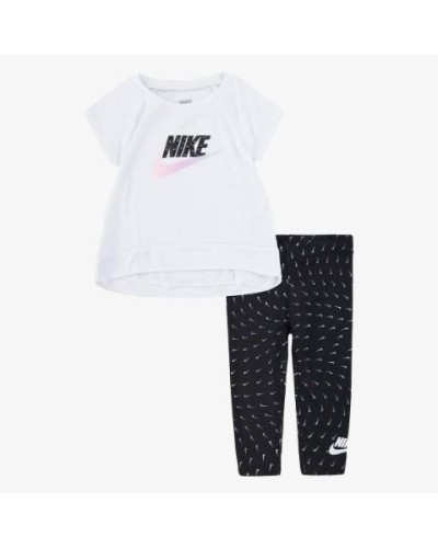 CONJUNTO Camiseta Nike Essentials + Legging infantil niña 100% algodón NEGRO