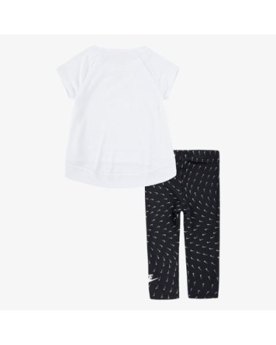 CONJUNTO Camiseta Nike Essentials + Legging infantil niña 100% algodón NEGRO