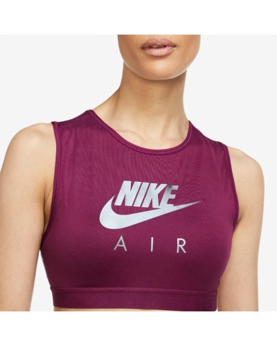 TOP Nike Air Dri-FIT Swoosh Women´s capilariza el sudor de la piel Transpirable 88 % poliéster/12 % spandex BURDEOS