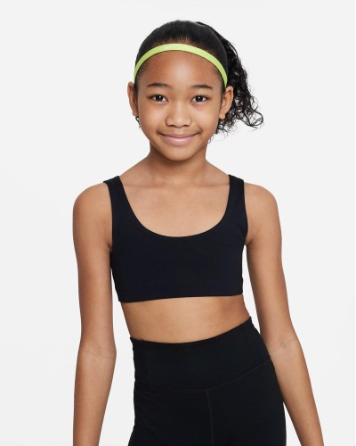 TOP NIKE DRI-FIT ALATE ALL U BIG KIDS NEGRO