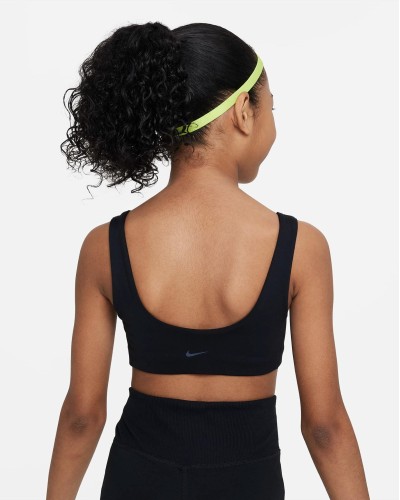 TOP NIKE DRI-FIT ALATE ALL U BIG KIDS NEGRO