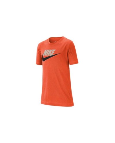 CAMISETA MANGA CORTA Nike Sportswear Big Kids Cotton T- SU22 100% ALGODÓN AJUSTE ESTÁNDAR NARANJA