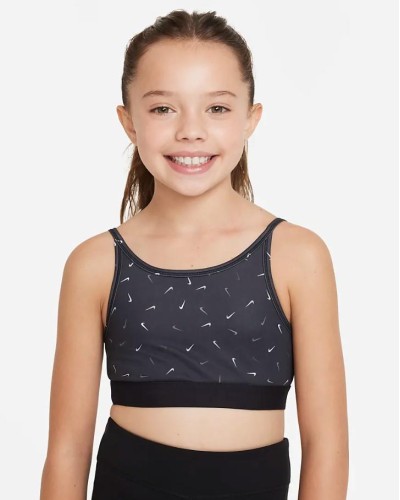 TOP NIKE DRI-FIT TROPHY BIG KIDS (GIRLS) C/O NEGRO/BLANCO