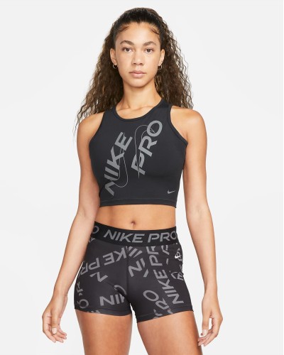 TOP DEPORTIVO NIKE PRO DRI-FIT WOMENS CROPPED NEGRO / GRIS