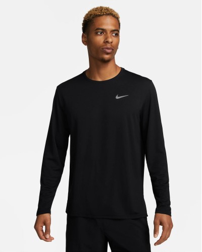 CAMISETA MANGA LARGA NIKE DRI-FIT UV MILER MENS LONG-SLEEVE NEGRO / PLATA