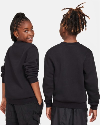 SUDADERA NIKE SPORTSWEAR CLUB FLEECE BIG KIDS NEGRO / BLANCO