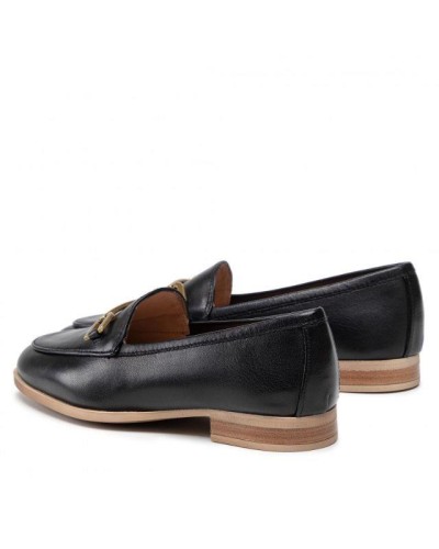 MOCASIN DALCY-22-VU BLACK PARTE EXTERIOR E INTERIOR PIEL PUNTERA REDONDA SUELA SINTÉTICA ANTIDESLIZANTE