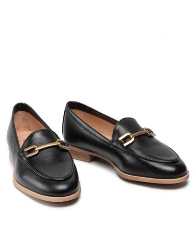 MOCASIN DALCY-22-VU BLACK PARTE EXTERIOR E INTERIOR PIEL PUNTERA REDONDA SUELA SINTÉTICA ANTIDESLIZANTE