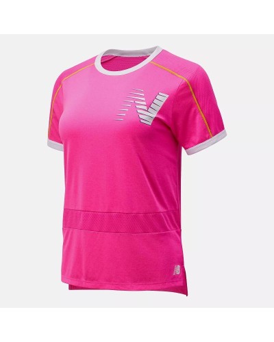 CAMISETA RUNNING Printed Fast Flight Short Sleeve Top ROSA