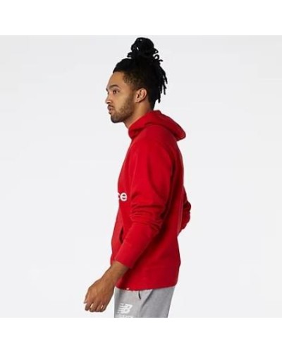 SUDADERA CON CAPUCHA NEW BALANCE ESSENTIALS STACKED LOGO PO HOODIE POLIESTER/ALGODON 280G REP TEAM RED