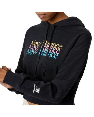 SUDADERA CON CAPUCHA NEW BALANCE ESSENTIALS CELEBRATE FLEECE HOODIE 68% ALGODÓN 32% POLYESTER BK