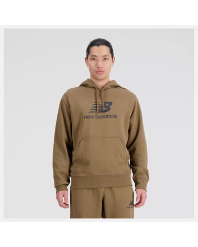 SUDADERA CAPUCHA ESSENTIALS STACKED LOGO FRENCH TERRY HOODIE MARRON
