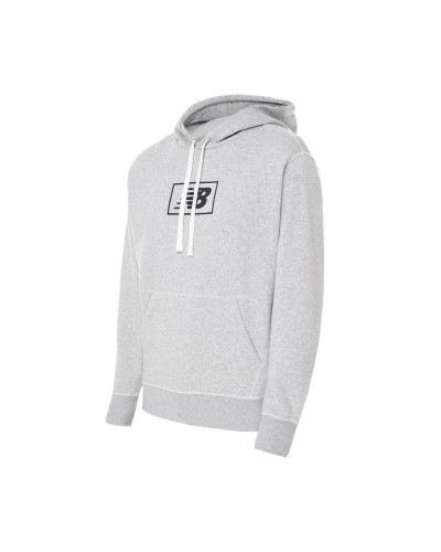 SUDADERA CAPUCHA ESSENTIALS BRUSHED BACK HOODIE ATHLETIC GREY