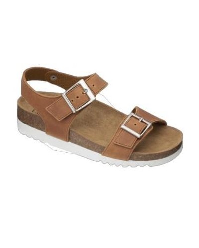 SANDALIA FILIPPA SANDAL PARTE SUPERIOR CUERO PLANTILLA DE ANTE REVESTIMIENTO TEXTIL COGNAC