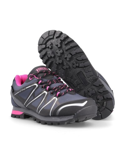 DEPORTIVO TREKING MODELO LUCIA GRIS/FUCSIA