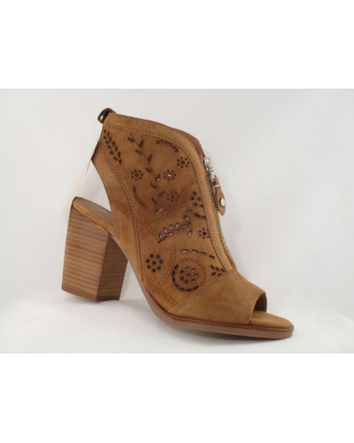 BOTIN CAMPERO BABY SILK CREMALLERA TACON ALTO CUERO