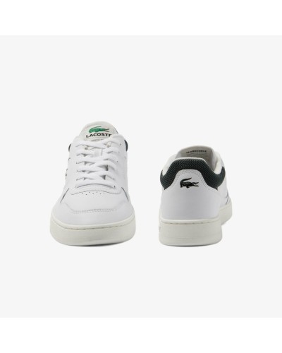 DEPORTIVO MENS LACOSTE LINESET LEATHER SNEAKERS WHITE / DARK GREEN