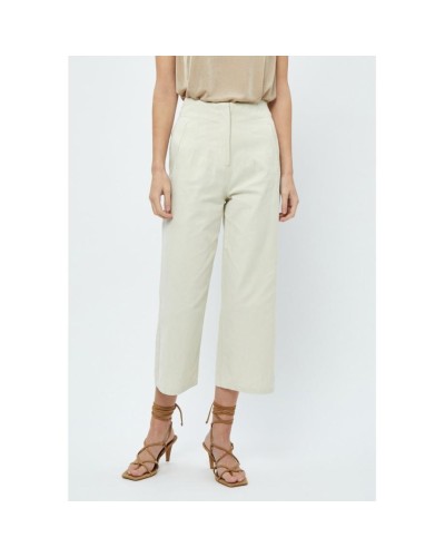 PANTALÓN LARGO CALI HIGH WAISTED WIDE PANT 100% ALGODÓN WHITE PEONY