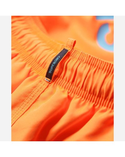 BAÑADOR SPORTSWEAR DE 43,2CM CON LOGO EN MATERIAL RECICLADO CORAL FUEGO INTENSO