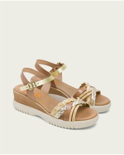 SANDALIA BOLO TAUPE / PLATINO