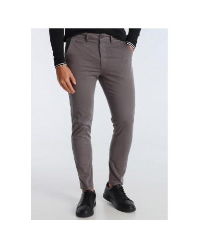 PANTALON CHINO SATEN SKINNY FIT SCULTUR-KING GRIS