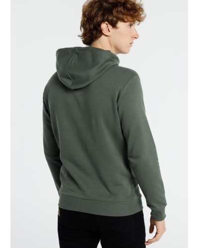 SUDADERA CAPUCHA HACHA-LAPIA APLICACION CHENILLA VERDE