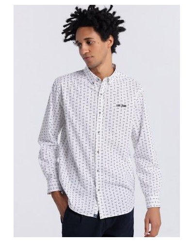 CAMISA MANGA LARGA PAUL-PAIGE 100% ALGODÓN BLANCO