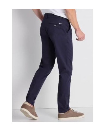 PANTALÓN CHINO LARGO BRUNO-LEO CAJA MEDIA SLIM 98% ALGODÓN 2% ELASTANO AZUL MARINO