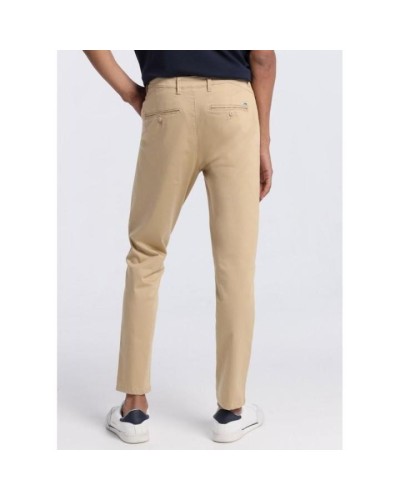 PANTALÓN CHINO LARGO SCULTUR-KING CAJA MEDIA SLIM 98% ALGODÓN 2% ELASTANO BEIGE CREMA