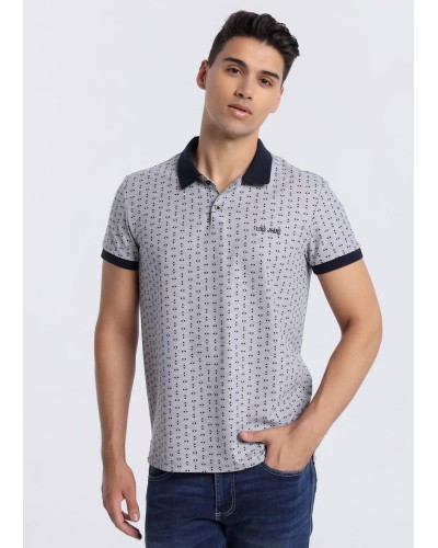 POLO MANGA CORTA ROCCO-RIMA 65% POLIÉSTER 35% ALGODÓN GRIS