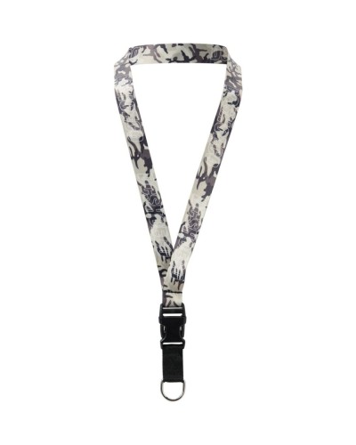 CORDÓN LLAVERO DC LANYARD 100% POLIÉSTER CORREAS DE SARGA DE POLIÉSTER ARO METÁLICO EN D EXTRAÍBLE HEBILLA DE PLÁSTICO STONE CAM