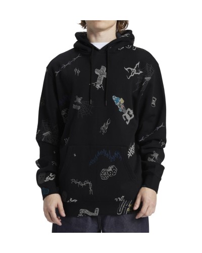 SUDADERA CAPUCHA SCRIBBLE PH BLACK