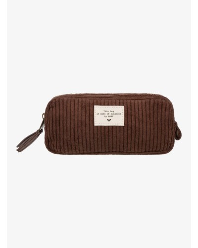 ESTUCHE COZY NATURE DOUBLE ZIP BITTER CHOCOLATE